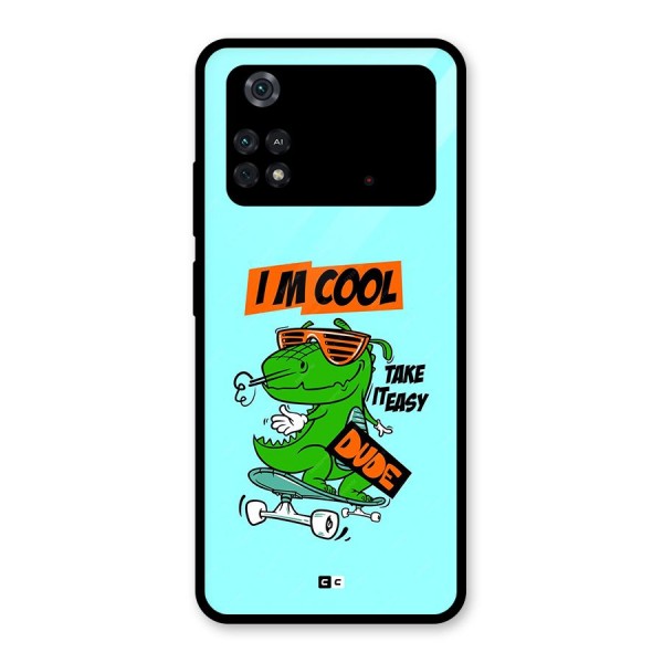 Cool Dude Glass Back Case for Poco M4 Pro 4G