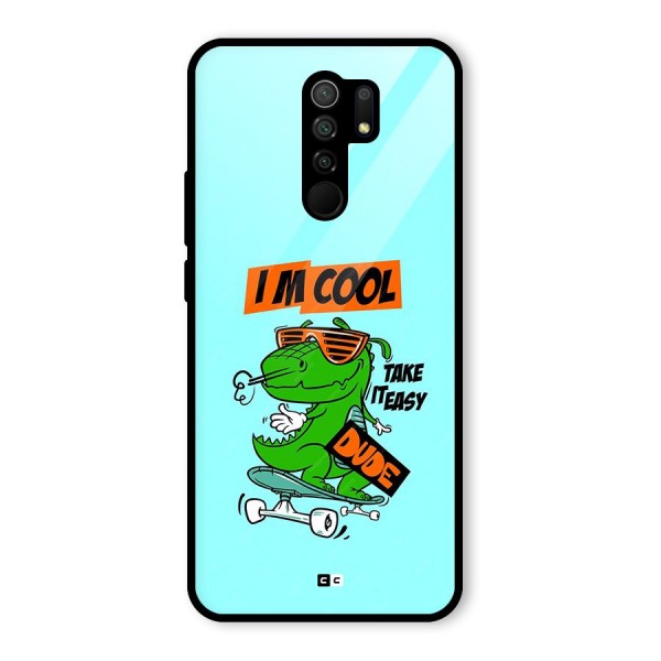 Cool Dude Glass Back Case for Redmi 9 Prime