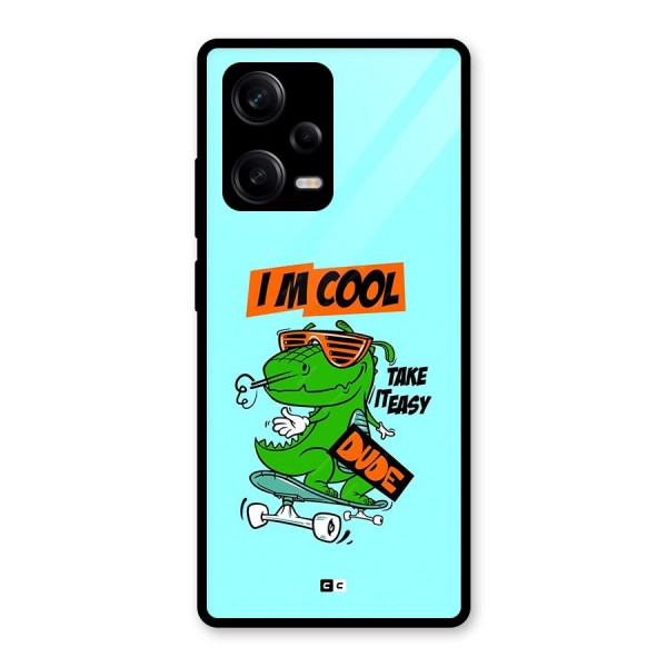 Cool Dude Glass Back Case for Redmi Note 12 Pro
