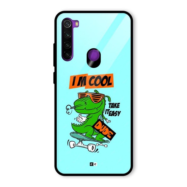 Cool Dude Glass Back Case for Redmi Note 8
