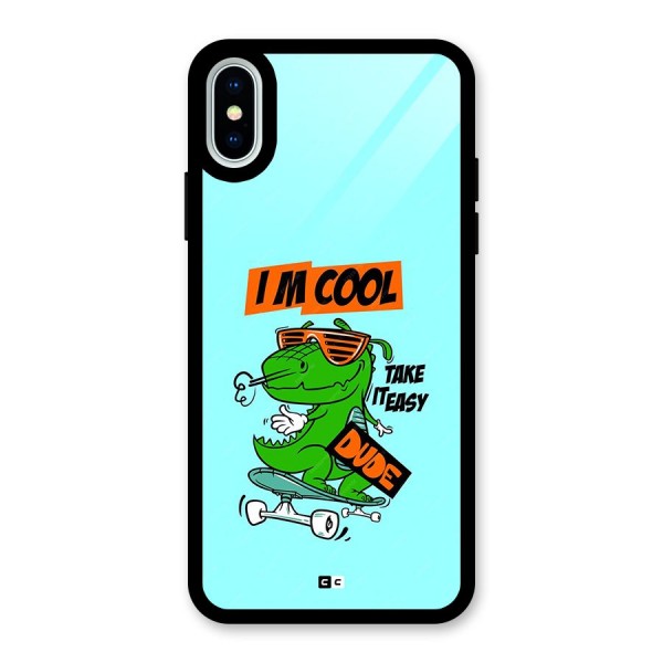 Cool Dude Glass Back Case for iPhone X