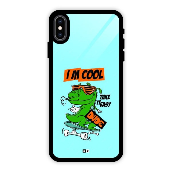 Cool Dude Glass Back Case for iPhone XS Max