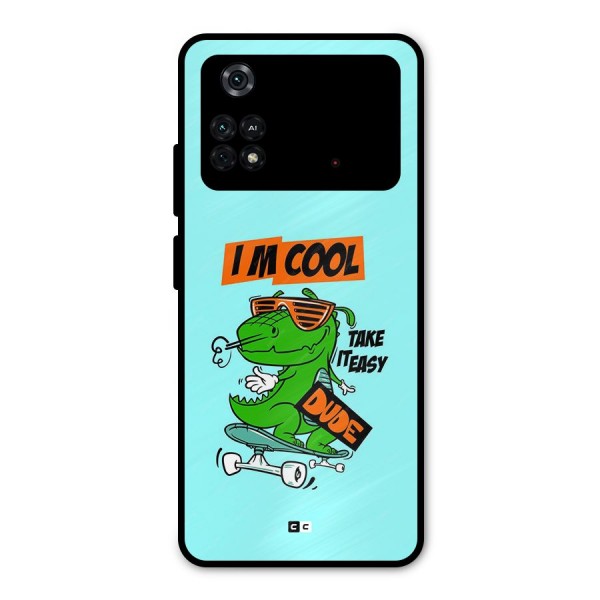 Cool Dude Metal Back Case for Poco M4 Pro 4G