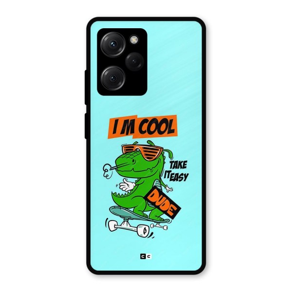 Cool Dude Metal Back Case for Poco X5 Pro