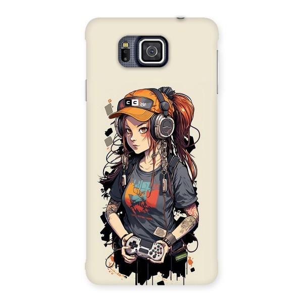 Cool Gamer Girl Back Case for Galaxy Alpha