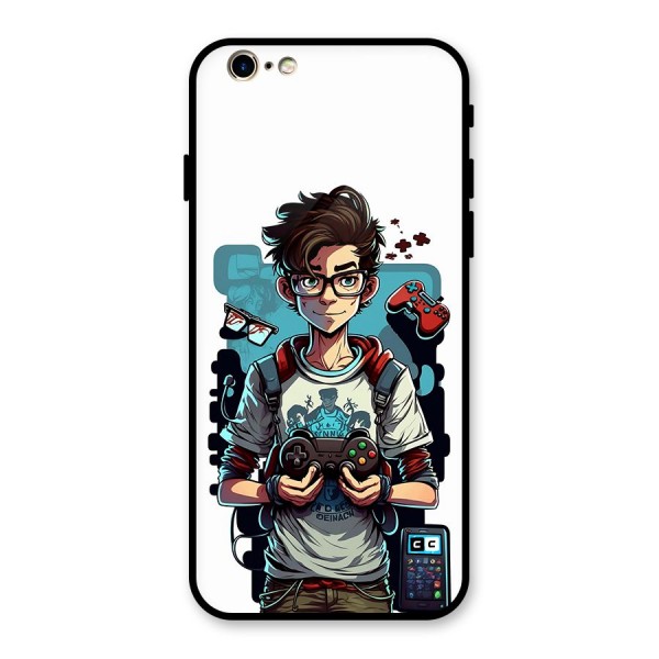 Cool Gamer Guy Glass Back Case for iPhone 6 6S