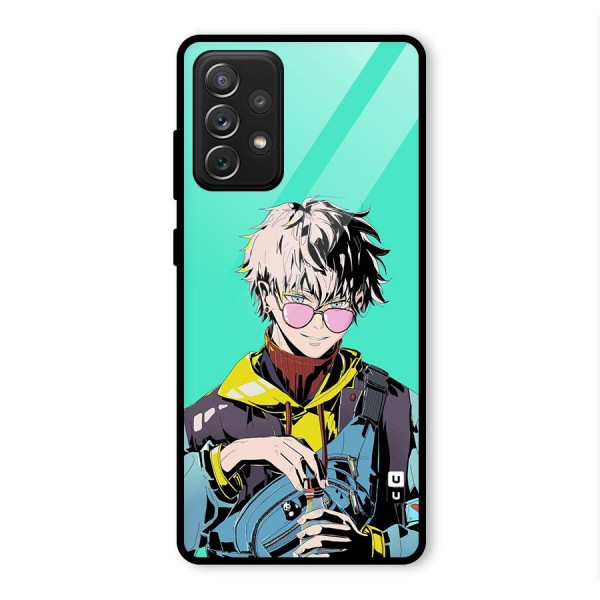 Cool Gojo Glass Back Case for Galaxy A72