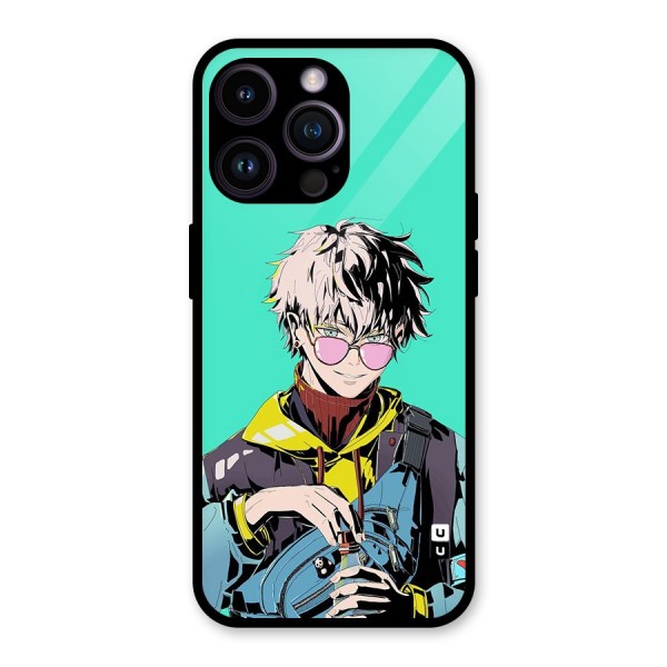 Cool Gojo Glass Back Case for iPhone 14 Pro Max