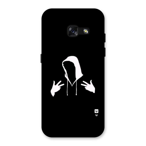 Cool Hoodie Silhouette Back Case for Galaxy A3 (2017)