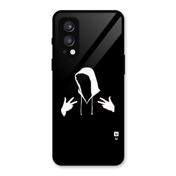 Cool Hoodie Silhouette Glass Back Case for OnePlus Nord 2 5G