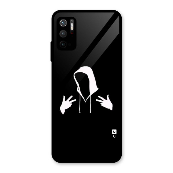Cool Hoodie Silhouette Glass Back Case for Poco M3 Pro 5G