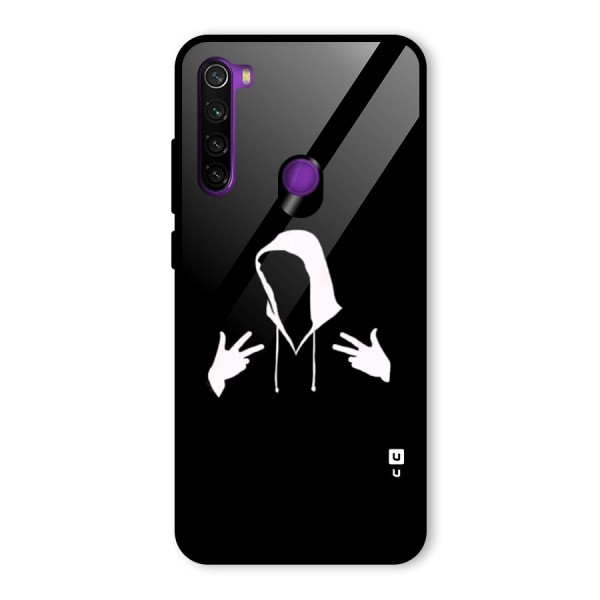 Cool Hoodie Silhouette Glass Back Case for Redmi Note 8