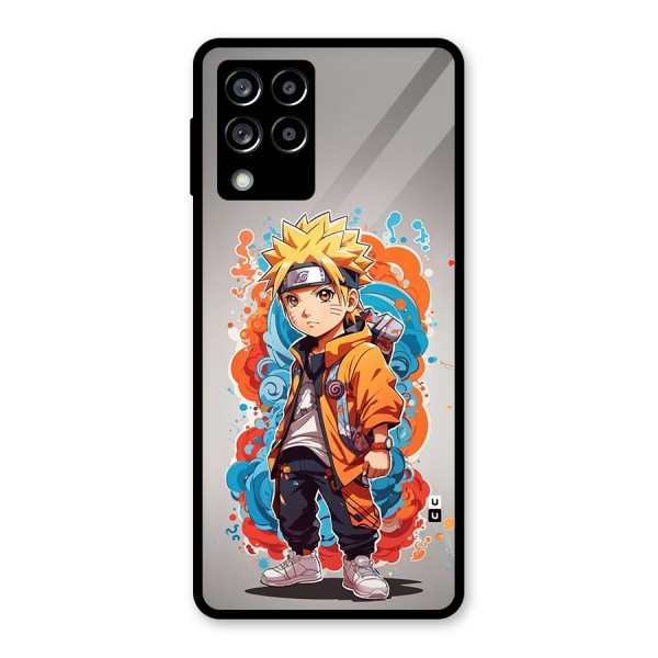 Cool Naruto Uzumaki Glass Back Case for Galaxy M53 5G