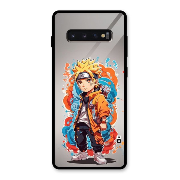 Cool Naruto Uzumaki Glass Back Case for Galaxy S10 Plus