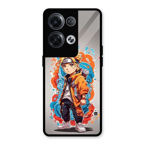 Cool Naruto Uzumaki Glass Back Case for Oppo Reno8 Pro 5G