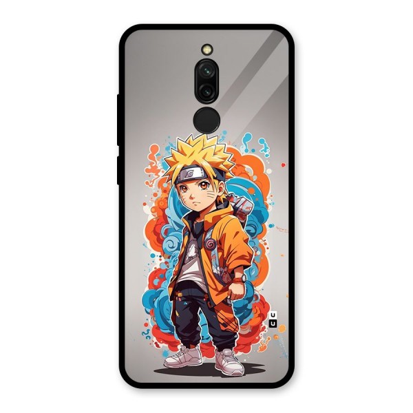 Cool Naruto Uzumaki Glass Back Case for Redmi 8