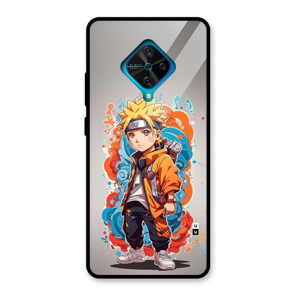 Cool Naruto Uzumaki Glass Back Case for Vivo S1 Pro