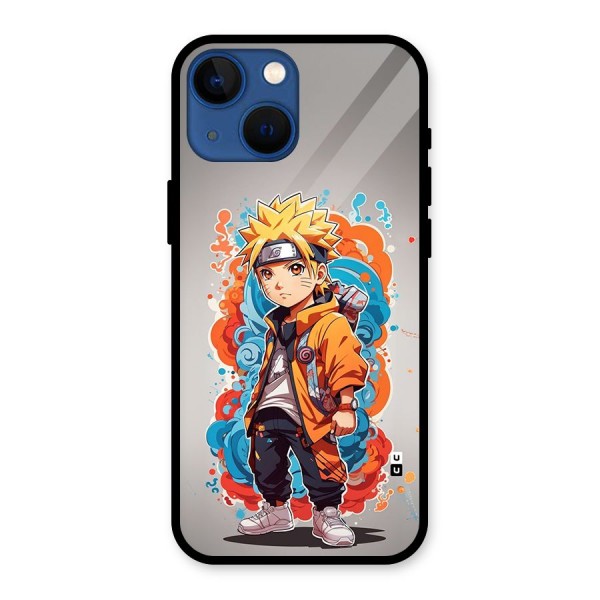 Cool Naruto Uzumaki Glass Back Case for iPhone 13 Mini