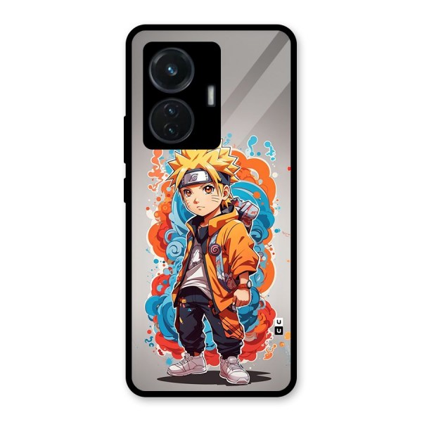 Cool Naruto Uzumaki Glass Back Case for iQOO Z6 44W