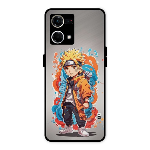 Cool Naruto Uzumaki Metal Back Case for Oppo F21 Pro 4G