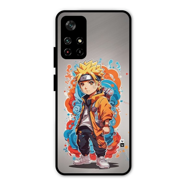 Cool Naruto Uzumaki Metal Back Case for Poco M4 Pro 5G