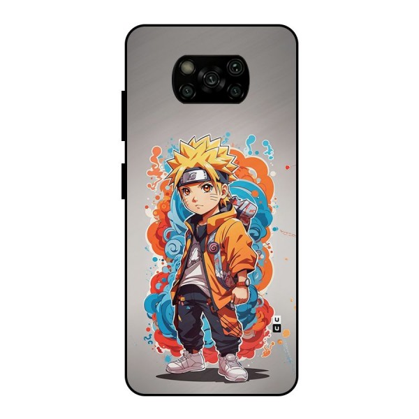 Cool Naruto Uzumaki Metal Back Case for Poco X3