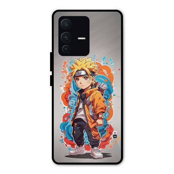 Cool Naruto Uzumaki Metal Back Case for Vivo V23 Pro