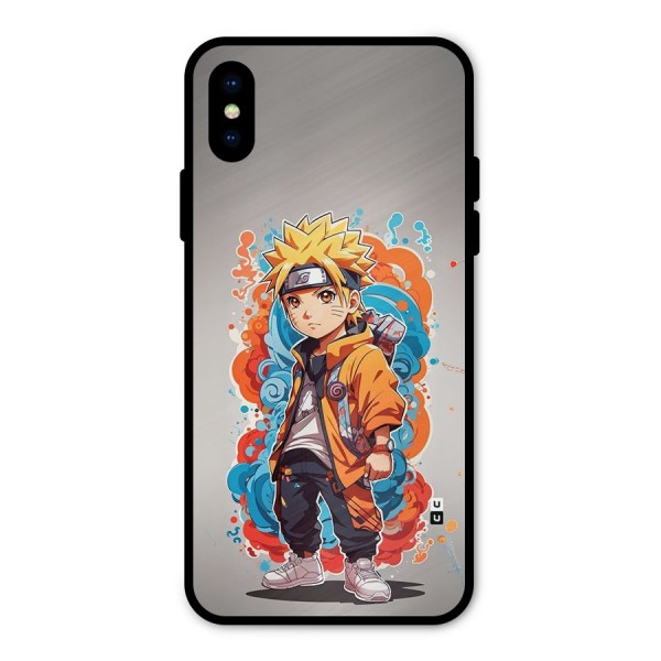Cool Naruto Uzumaki Metal Back Case for iPhone X