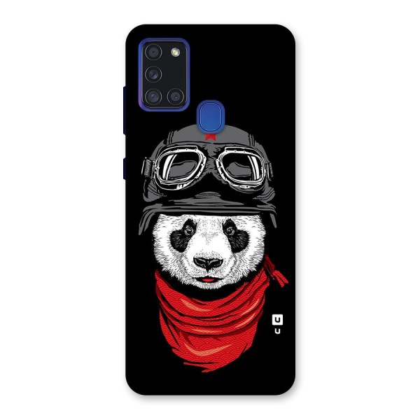 Cool Panda Soldier Art Back Case for Galaxy A21s