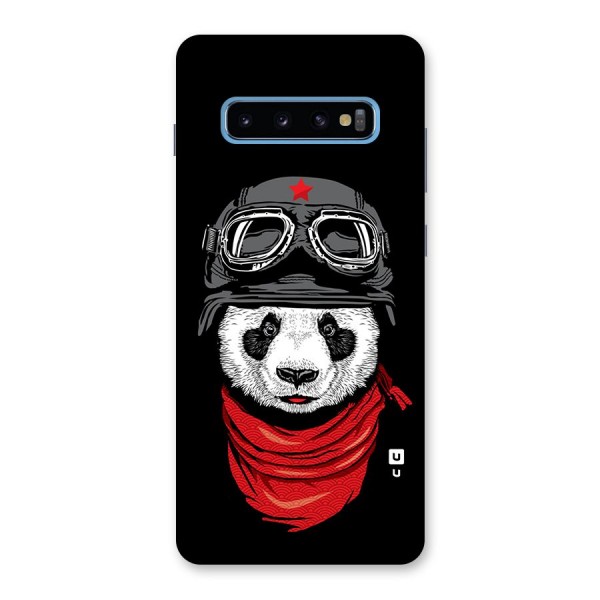 Cool Panda Soldier Art Back Case for Galaxy S10 Plus