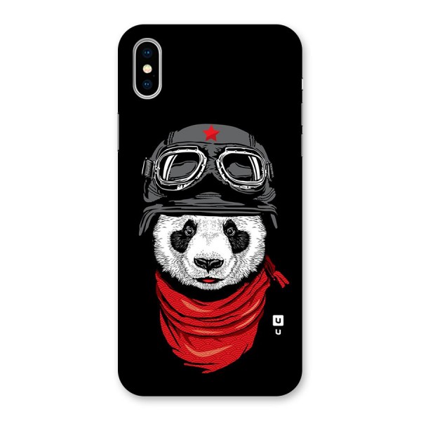 Cool Panda Soldier Art Back Case for iPhone X