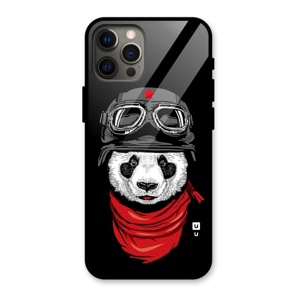 Cool Panda Soldier Art Glass Back Case for iPhone 12 Pro Max