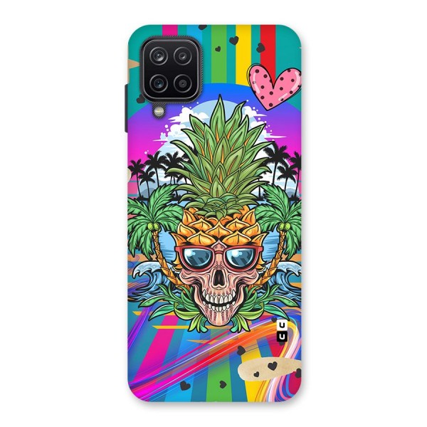 Cool Pineapple Skull Back Case for Galaxy A12