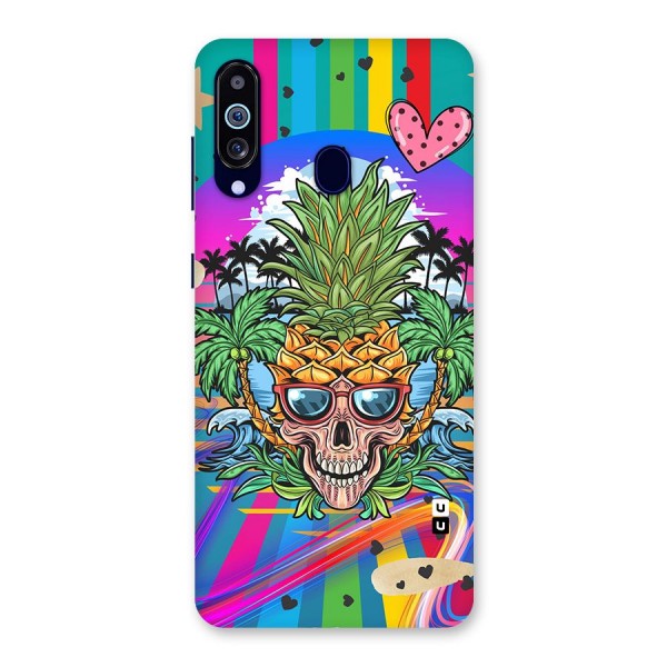 Cool Pineapple Skull Back Case for Galaxy A60