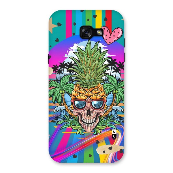 Cool Pineapple Skull Back Case for Galaxy A7 (2017)