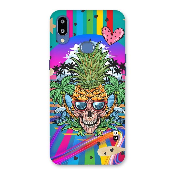 Cool Pineapple Skull Back Case for Galaxy M01s