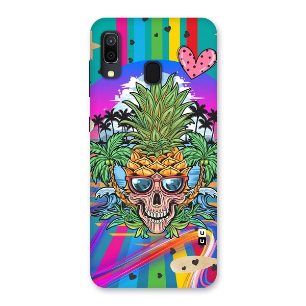 Cool Pineapple Skull Back Case for Galaxy M10s