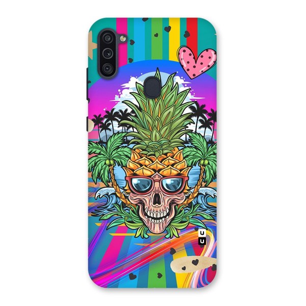 Cool Pineapple Skull Back Case for Galaxy M11