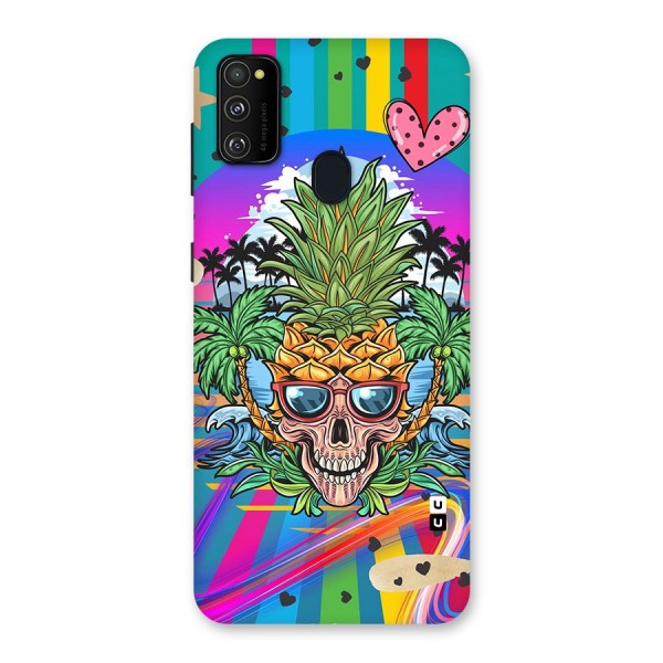 Cool Pineapple Skull Back Case for Galaxy M21