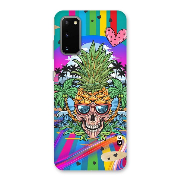 Cool Pineapple Skull Back Case for Galaxy S20
