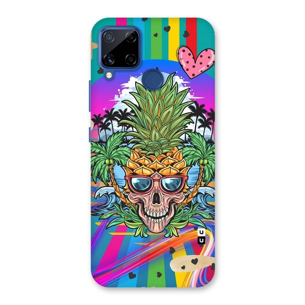 Cool Pineapple Skull Back Case for Realme Narzo 30A
