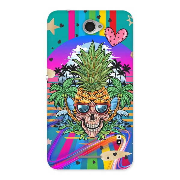 Cool Pineapple Skull Back Case for Sony Xperia E4