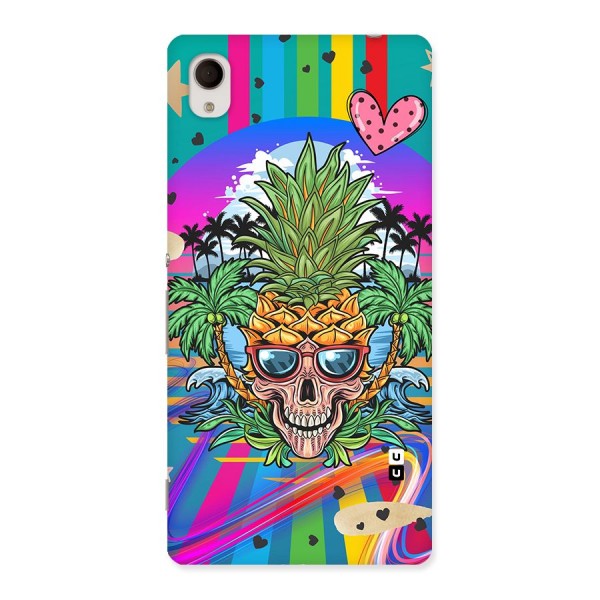 Cool Pineapple Skull Back Case for Sony Xperia M4