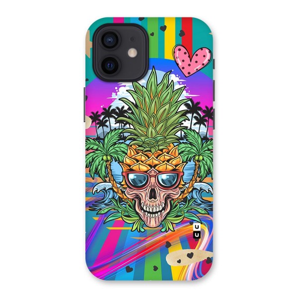 Cool Pineapple Skull Back Case for iPhone 12