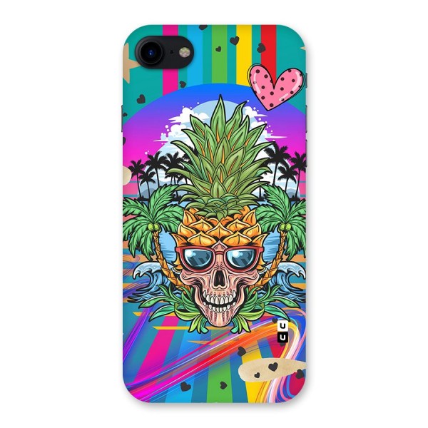 Cool Pineapple Skull Back Case for iPhone SE 2020