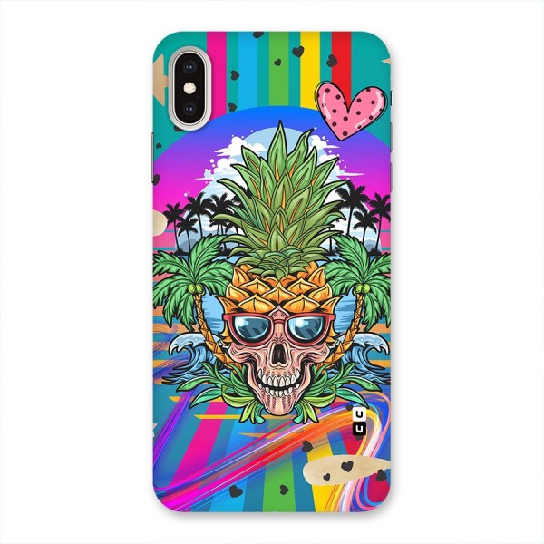 Cool Pineapple Skull Back Case for iPhone XS Max