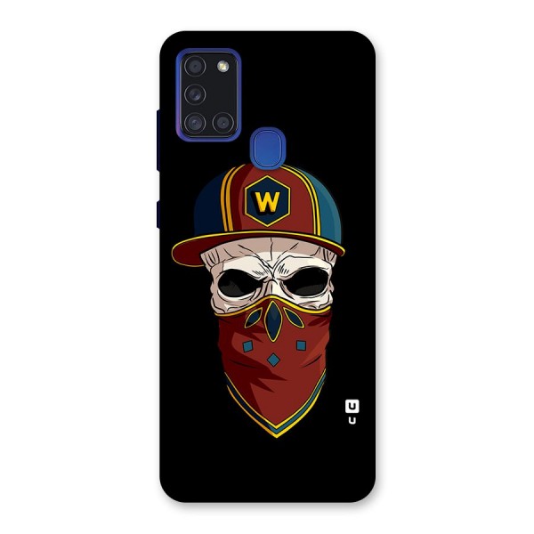 Cool Skull Mask Cap Back Case for Galaxy A21s