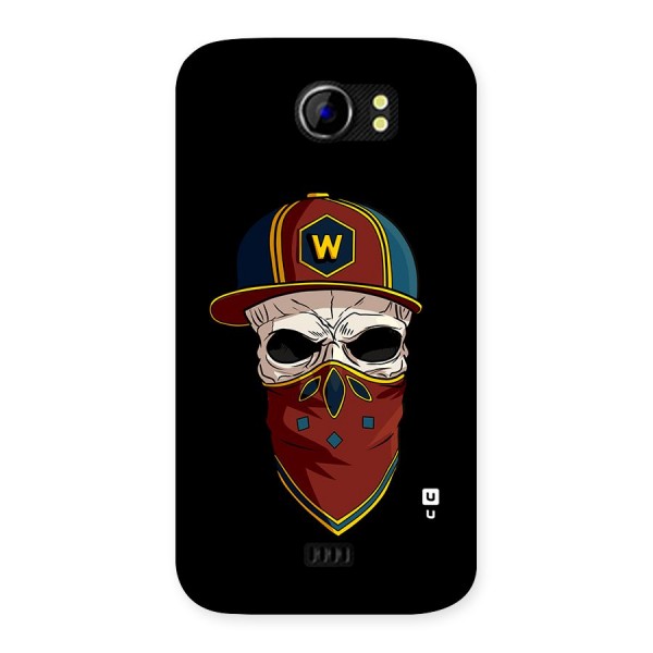 Cool Skull Mask Cap Back Case for Micromax Canvas 2 A110