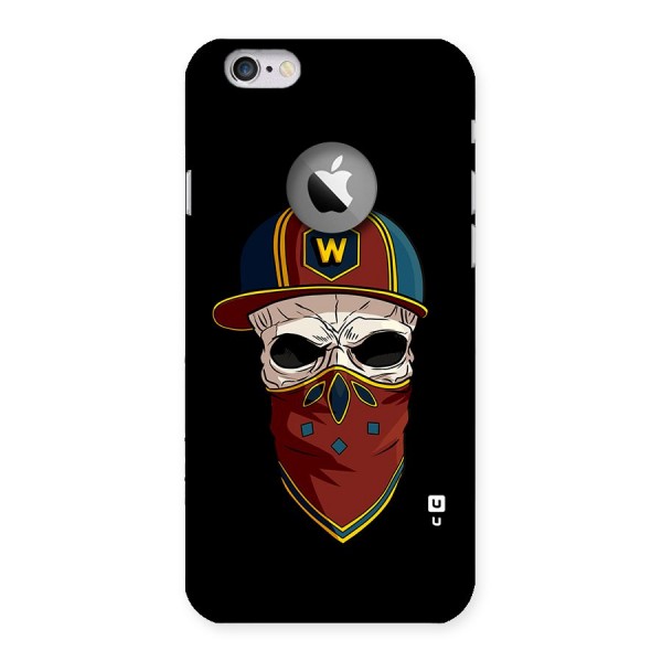 Cool Skull Mask Cap Back Case for iPhone 6 Logo Cut