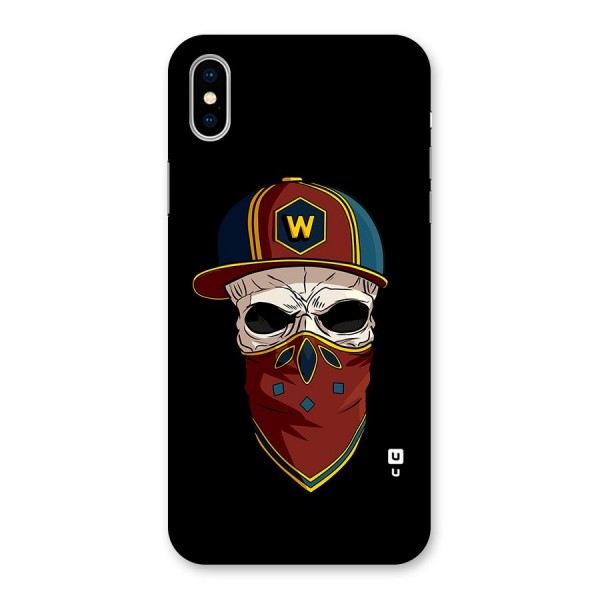 Cool Skull Mask Cap Back Case for iPhone X